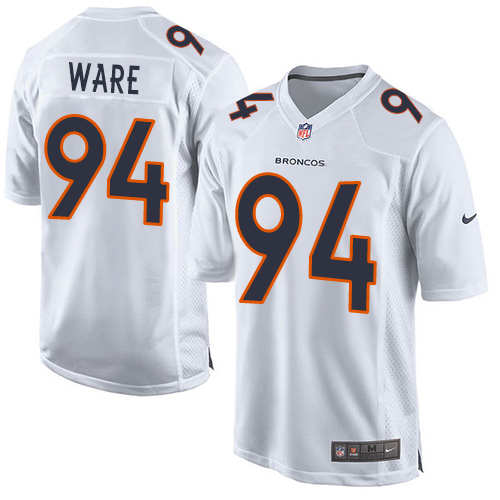 Men's Game DeMarcus Ware Nike Jersey White - #94 Event NFL Denver Broncos